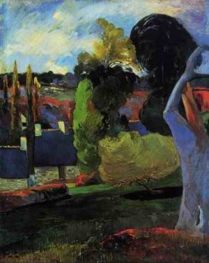 Oil gauguin,paul Painting - Farm In Brittany2 by Gauguin,Paul