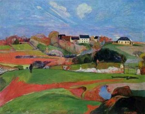Oil gauguin,paul Painting - Fields At Le Pouldu by Gauguin,Paul