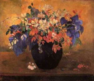 Oil flower Painting - Flower Piece by Gauguin,Paul