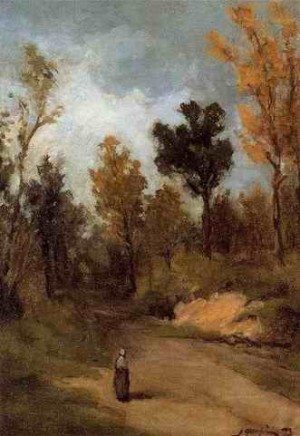 Oil gauguin,paul Painting - Forest Path by Gauguin,Paul
