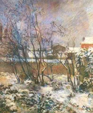 Oil garden Painting - Garden in the Snow by Gauguin,Paul