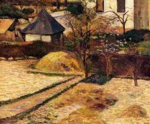 Oil garden Painting - Garden View Rouen by Gauguin,Paul