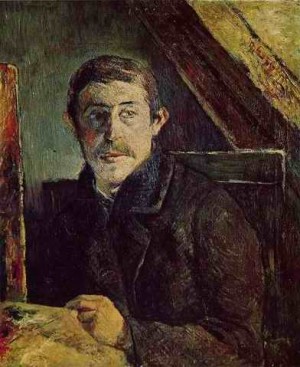 Oil gauguin,paul Painting - Gauguin At His Easel by Gauguin,Paul
