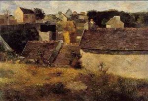 Oil gauguin,paul Painting - Houses Vaugirard by Gauguin,Paul