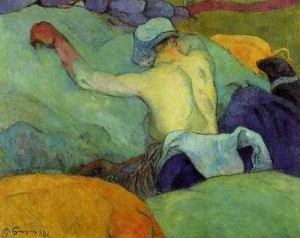 Oil gauguin,paul Painting - In The Heat Of The Day by Gauguin,Paul