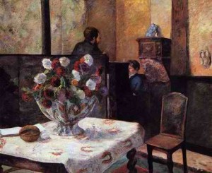 Oil gauguin,paul Painting - Interior Of The Painters House Rue Carcel by Gauguin,Paul