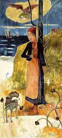 Oil gauguin,paul Painting - Joan Of Arc by Gauguin,Paul