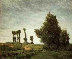 Oil landscape Painting - Landscape With Poplars by Gauguin,Paul