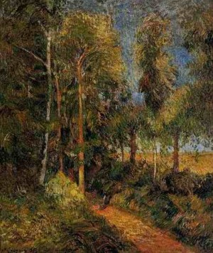 Oil gauguin,paul Painting - Lane Through The Beaches by Gauguin,Paul