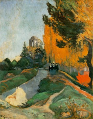 Oil gauguin,paul Painting - Les Alyscamps, Arles  1888 by Gauguin,Paul