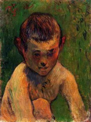 Oil gauguin,paul Painting - Little Breton Bather by Gauguin,Paul