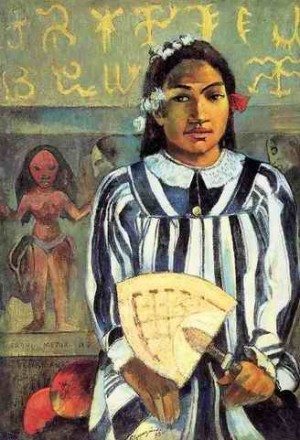 Oil gauguin,paul Painting - Marahi Metua No Tehamana Aka Tehamana Has Many Ancestors by Gauguin,Paul