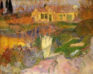 Oil gauguin,paul Painting - Mas Near Arles by Gauguin,Paul