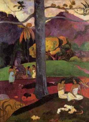 Oil gauguin,paul Painting - Mata Mua by Gauguin,Paul
