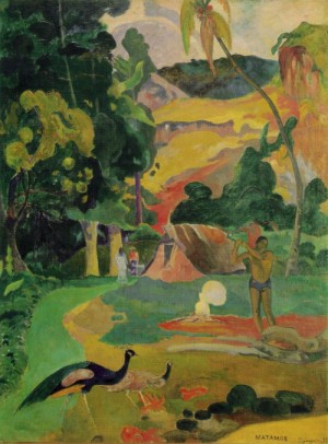Oil gauguin,paul Painting - Matamoe  1892 by Gauguin,Paul