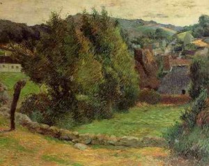 Oil gauguin,paul Painting - Mount Sainte Marguerite From Near The Presbytery by Gauguin,Paul