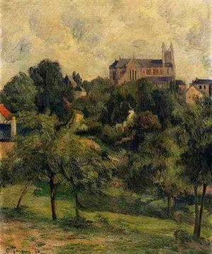 Oil gauguin,paul Painting - Notre Dame Des Agnes Rouen by Gauguin,Paul