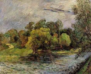 Oil gauguin,paul Painting - Ostervold Park Copenhagen by Gauguin,Paul