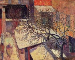 Oil gauguin,paul Painting - Paris In The Snow by Gauguin,Paul