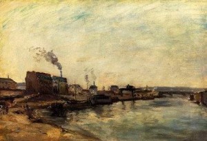 Oil gauguin,paul Painting - Port De Grenelle by Gauguin,Paul