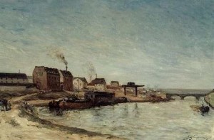 Oil gauguin,paul Painting - Port De Grenelle2 by Gauguin,Paul