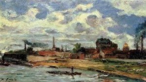 Oil gauguin,paul Painting - Port De Javel by Gauguin,Paul
