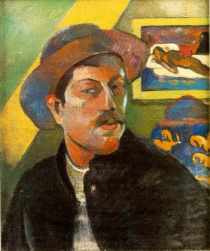 Oil portrait Painting - Portrait de l'artiste    c. 1893-94 by Gauguin,Paul