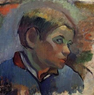 Oil gauguin,paul Painting - Portrait Of A Little Boy by Gauguin,Paul