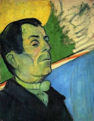 Oil portrait Painting - Portrait Of A Man Wearing A Lavalliere by Gauguin,Paul