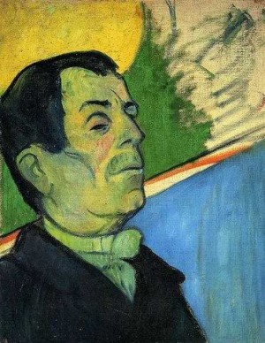 Oil gauguin,paul Painting - Portrait Of A Man Wearing A Lavalliere by Gauguin,Paul