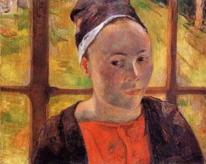 Oil woman Painting - Portrait Of A Woman by Gauguin,Paul