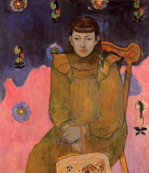 Oil gauguin,paul Painting - Portrait Of A Young Woman Vaite (Jeanne) Goupil by Gauguin,Paul