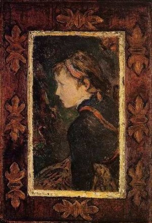 Oil portrait Painting - Portrait Of Aline by Gauguin,Paul