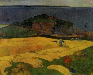 Oil gauguin,paul Painting - Seaside Harvest Le Pouldu by Gauguin,Paul