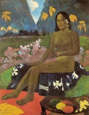 Oil gauguin,paul Painting - Seed of the Areoi (Te aa no areois) by Gauguin,Paul