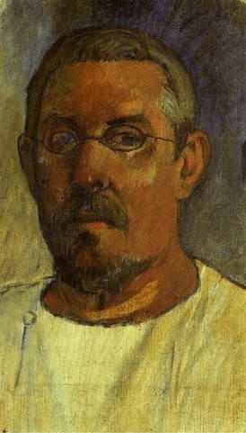Oil gauguin,paul Painting - Self Portrait With Spectacles by Gauguin,Paul