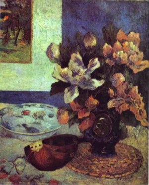 Still Life with a Mandolin, 1885 oil painting