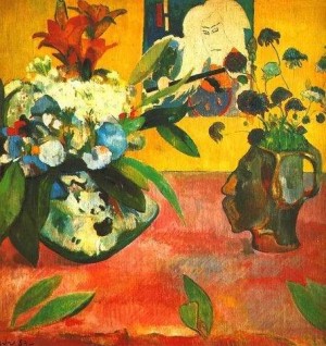  Photograph - Still Life With Japanese Print by Gauguin,Paul
