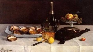 Oil gauguin,paul Painting - Still Life With Oysters by Gauguin,Paul
