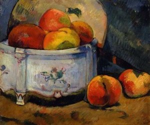 Oil gauguin,paul Painting - Still Life With Peaches by Gauguin,Paul