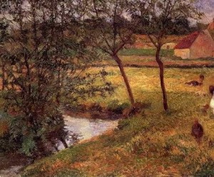 Oil gauguin,paul Painting - Stream Osny by Gauguin,Paul