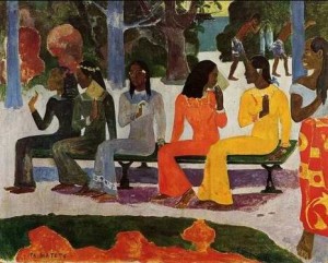 Oil gauguin,paul Painting - Ta Matete Aka The Market by Gauguin,Paul