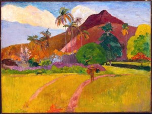 Oil gauguin,paul Painting - Tahitian Landscape, 1891 by Gauguin,Paul