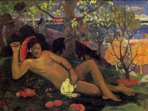 Oil gauguin,paul Painting - Te Arii Vahine Aka The Kings Wife by Gauguin,Paul