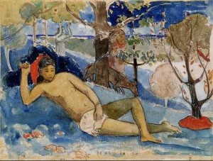 Oil gauguin,paul Painting - Te Arii Vahine Aka The Queen Of Beauty by Gauguin,Paul