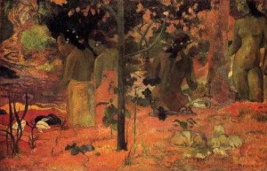 Oil gauguin,paul Painting - The Bathers by Gauguin,Paul