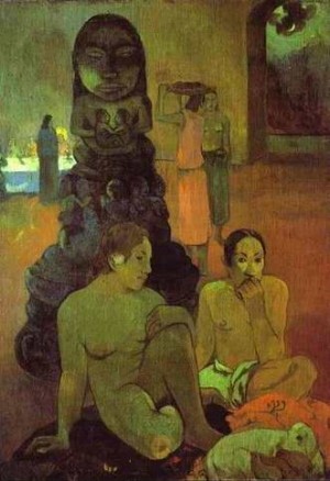 Oil gauguin,paul Painting - The Great Buddah by Gauguin,Paul
