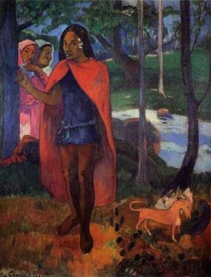 Oil gauguin,paul Painting - The Magician Of Hivaoa by Gauguin,Paul