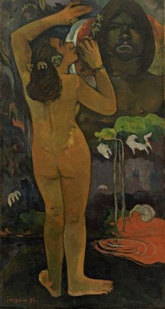 Oil gauguin,paul Painting - The Moon and the Earth, 1893 by Gauguin,Paul