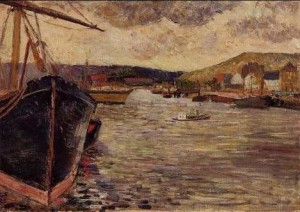 Oil gauguin,paul Painting - The Port Of Rouen by Gauguin,Paul